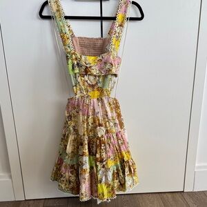 ALÉMAIS Matilde Floral Cut-Out Minidress